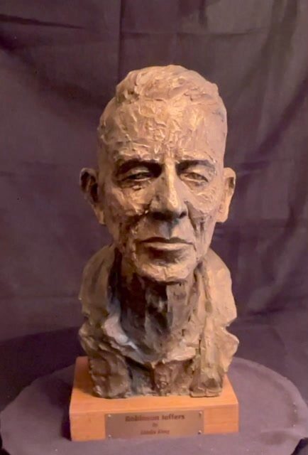 Sculpted bust of a man